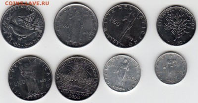 ВАТИКАН - 8 монет - 100, 50, 10 и 5 лир - разные года - img001