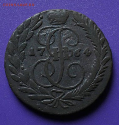 2 копейки 1763 ММ и 1764 ММ, перечеканы - 2 64 2