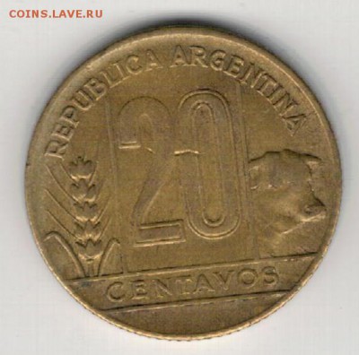 Аргентина 20 сентаво 1949 до 29.12.14 в 22.00мск (А493) - 4-ар20с49а