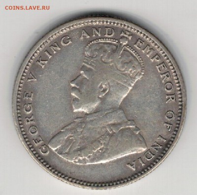Ag Стрейтс Сеттлментс 20 центов 1927 до 29.12 в 22ч (А551) - 5-ст