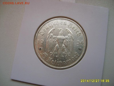 ГЕРМАНИЯ,5 марок 1934 J(Кирха без даты)!до28.12.2014 - S6003018.JPG