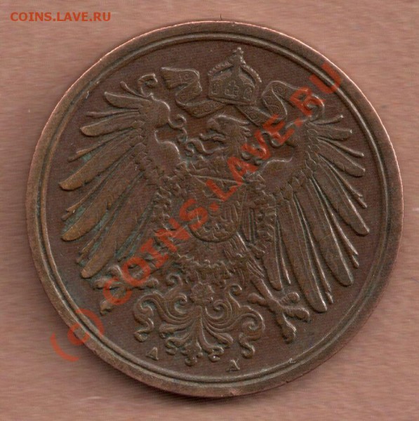 Монеты Германии и Третьего Рейха... помогите оценить - 1pfennig 1909 A1