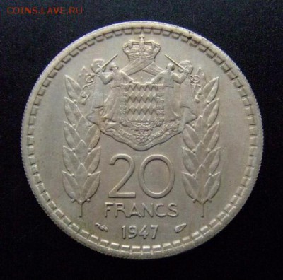 3 - Монако 20 франков (1947) Р