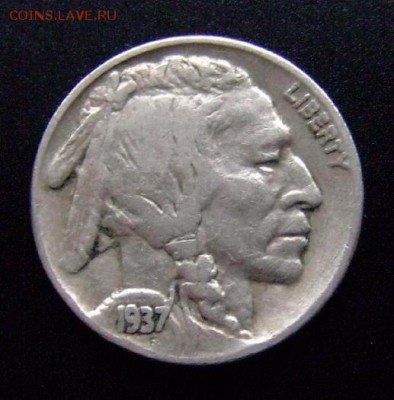 3 - США 5 центов (1937) «Бизон; индеец» А