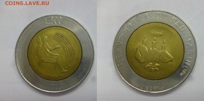 ДК Сан-Марино 500 лир 1986 БИМ Техника 04.01 22.00 - Сан-Марино 500 лир 1986.JPG