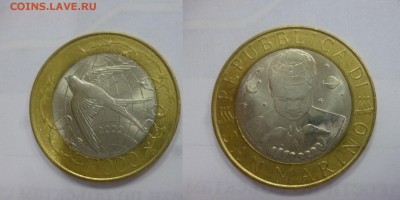 ДК Сан-Марино 1000 лир БИМ 2000 Голубь 04.01 22.00 - Сан-Марино 1000 лир 2000.JPG