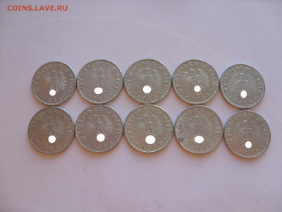 Монеты Германии. Опт. - 50 пф 1943 A - 1-2-1