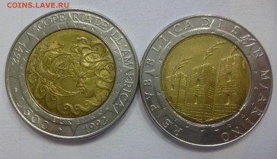 ДК Сан-Марино 500 лир 1992 Америка БИМ ФИКС 04.01 22.00 - Сан-Марино 500 лир 1992.JPG