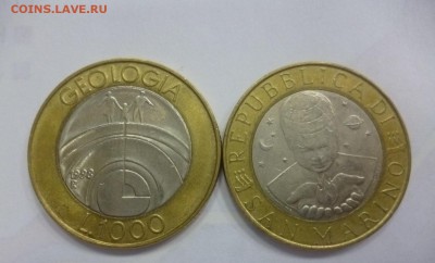 ДК Сан-Марино 1000 лир БИМ 1998 Геология ФИКС 04.01 22.00 - Сан-Марино 1000 лир 1998.JPG
