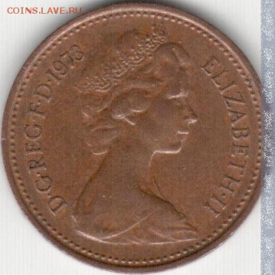 девственный пенни - united_kingdom_1_british_new_penny_1973