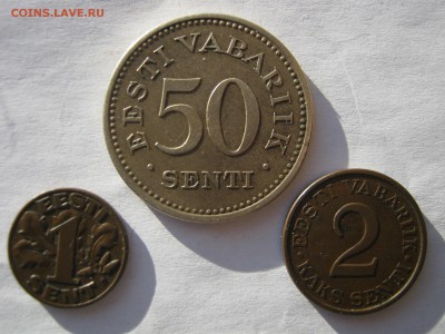 ЭСТОНИЯ 1, 2, 50 сенти 1929-1936.ХОРОШИЕ. До 07.01.2015. - 001.JPG