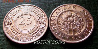 Распродажа остатков иностранных монет - 176А. НИДЕРЛАНДСКИЕ АНТИЛЛЫ 25 центов 1994 г. (из оборота) = 30 (осталось мало).JPG