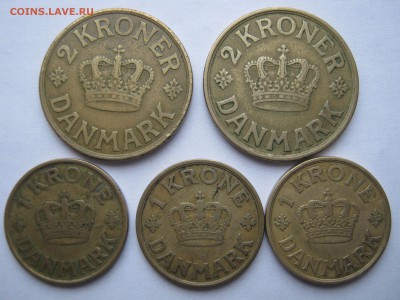 ДАНИЯ 5 монет 1925-1939 (1, 2 кроны) РАЗНЫЕ годы. - 021.JPG