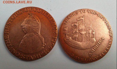 Монеты с Корабликами - 1766-PITT-TOKENS-Colonical-coin