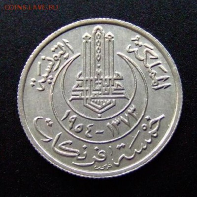 3 - Франц. Тунис 5 франков (1954) UNC №2 А