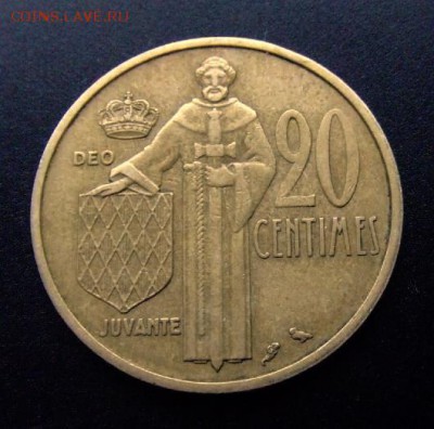 3 - Монако 20 сантимов (1962) Р
