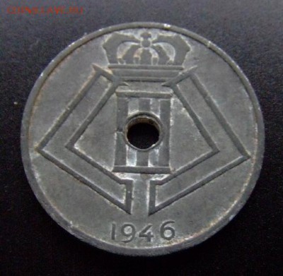 3 - Бельгия 25 сантимов (1946) цинк А
