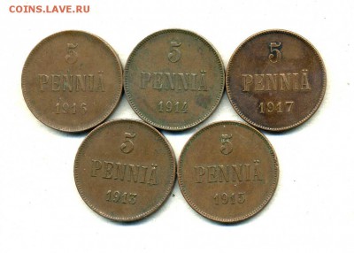 5 пенни 1913,14,15,16,17 гг. до 08.01.15. 22-00 мск. - img787