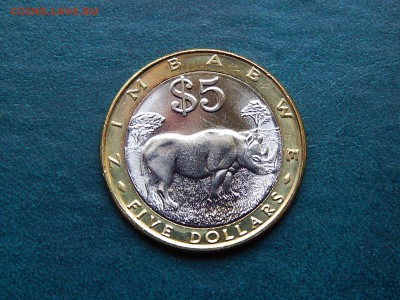 ЗИМБАБВЕ 5$ 2002 биметал UNC - DSCN3395.JPG
