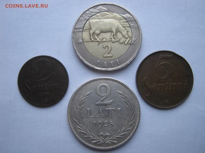 ЛАТВИЯ 2,5 сантимов 1928,1922. 2х2 лата 1925, 1999 гг. - 001.JPG