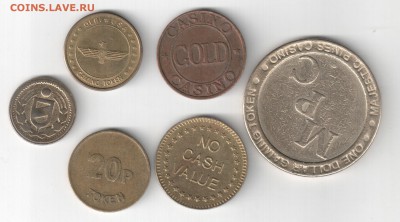 Игровые и др. жетоны, 6 штук, до 11.01.15_22:00 - игр-