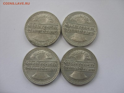 Германия, иностранщина (наборы, на вес, евро), царизм, СССР. - 50 пф 1919 A - 2.JPG