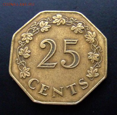 3 - Мальта 25 центов (1975) Р