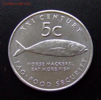 3 - Намибия 5 центов (2000) «ФАО; конская макрель» Р