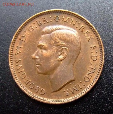 3 - Великобритания 1 фартинг (1946) №2 А
