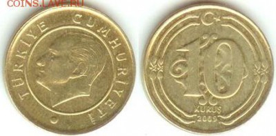 Турция 10 куруш 2009, до 21.00 мск 13.01.2015 - Турция 10 куруш 2009