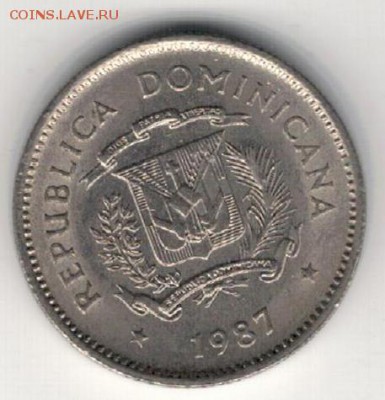 Доминиканская р-ка 10 сентаво 1987 до 12.01 в 22.00 (А489) - 4-д10с87