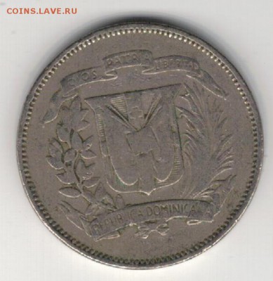 Доминиканская р-ка 25 сентаво 1967 до 12.01 в 22.00 (А489) - 4-д25с67