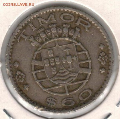 Порт.Тимор 60 сентаво 1958 до 12.01.15 в 22.00мск (А614) - 4-т1