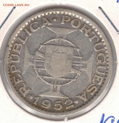 Ag Порт.Мозамбик 20 эскудо 1952 до 12.01.15 в 22ч (А604) - 5-м