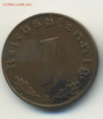 III Рейх 1 рейхпфенинг 1939B до 13.01.2015 в 22:00 Москве - 1PF1939B