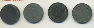 III Рейх 1 РП 4 шт 1940-45 до 13.01.2015 в 22:00 Москве - 1RP
