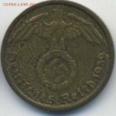III Рейх 5 рейхпфенингов 1939D до 13.01.2015 в 22:00 Москве - 5RP1939D_