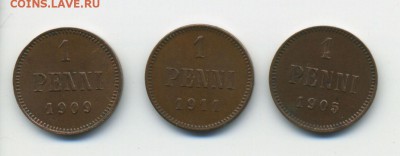 1 пенни 3 шт 1905,09,11 до 13.01.2014 в 22:00 по Москве - Пенни