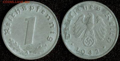 Германия 1 пфенниг 1942 [ВОЙНА] до 22:00мск 14.01.15 - Германия 1 пфенниг 1942