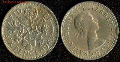 Великобритания 6 пенсов 1965 до 22:00мск 14.01.15 - Великобритания 6 пенсов 1965