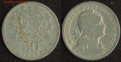 Португалия 50 сентаво 1928 до 22:00мск 14.01.15 - Португалия 50 сентаво 1928