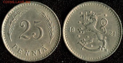 Финляндия 25 пенни 1921 до 22:00мск 14.01.15 - Финляндия 25 пенни 1921