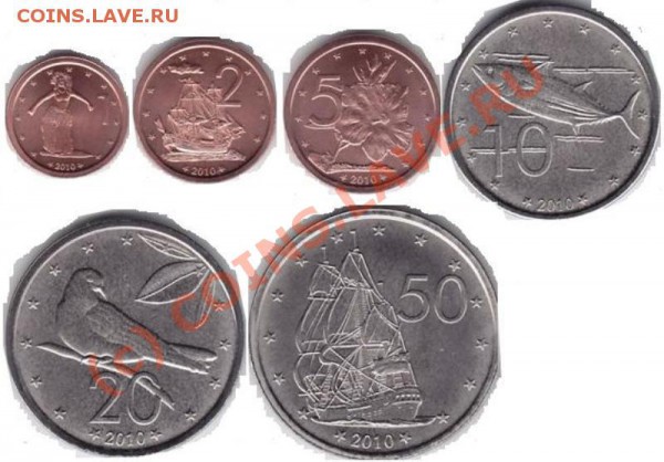 О-ва Кука набор 6 монет 2010г 19.05 21.00 - Осторова Кука-2010-1