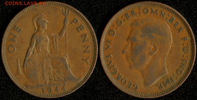 Великобритания 1 пенни 1944 до 22:00мск 14.01.15 - 1-1944