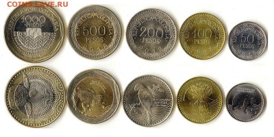 Набор Колумбия-2012 UNC - колумбия250