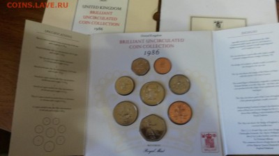 Набор монет Великобритании 1986г BUNC буклет - 20140904_193822
