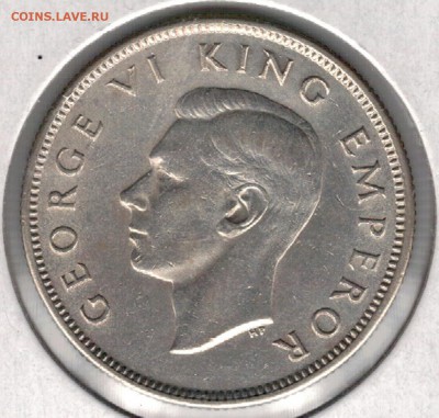 Ag Н.ЗЕЛАНДИЯ ФЛОРИН 1944 КИВИ ДО 15.01.15 В 22Ч (А533) - 5-нз