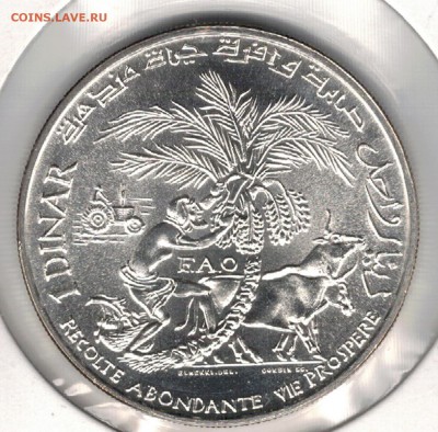 Ag ТУНИС ДИНАР 1970 ФАО ДО 15.01.15 В 22Ч (А505) - 5-тун1