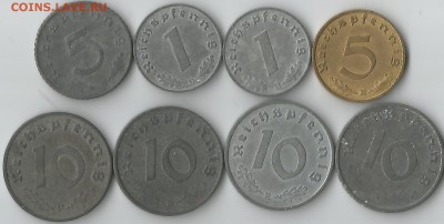 Нацистская Германия мелочь 8 монет до 16.01.2015 - несколько0002