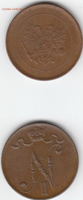 5 пенни.Рус.фин.2шт.1915-1917г.12.01.2015г.21ч.00мин.мск - 16